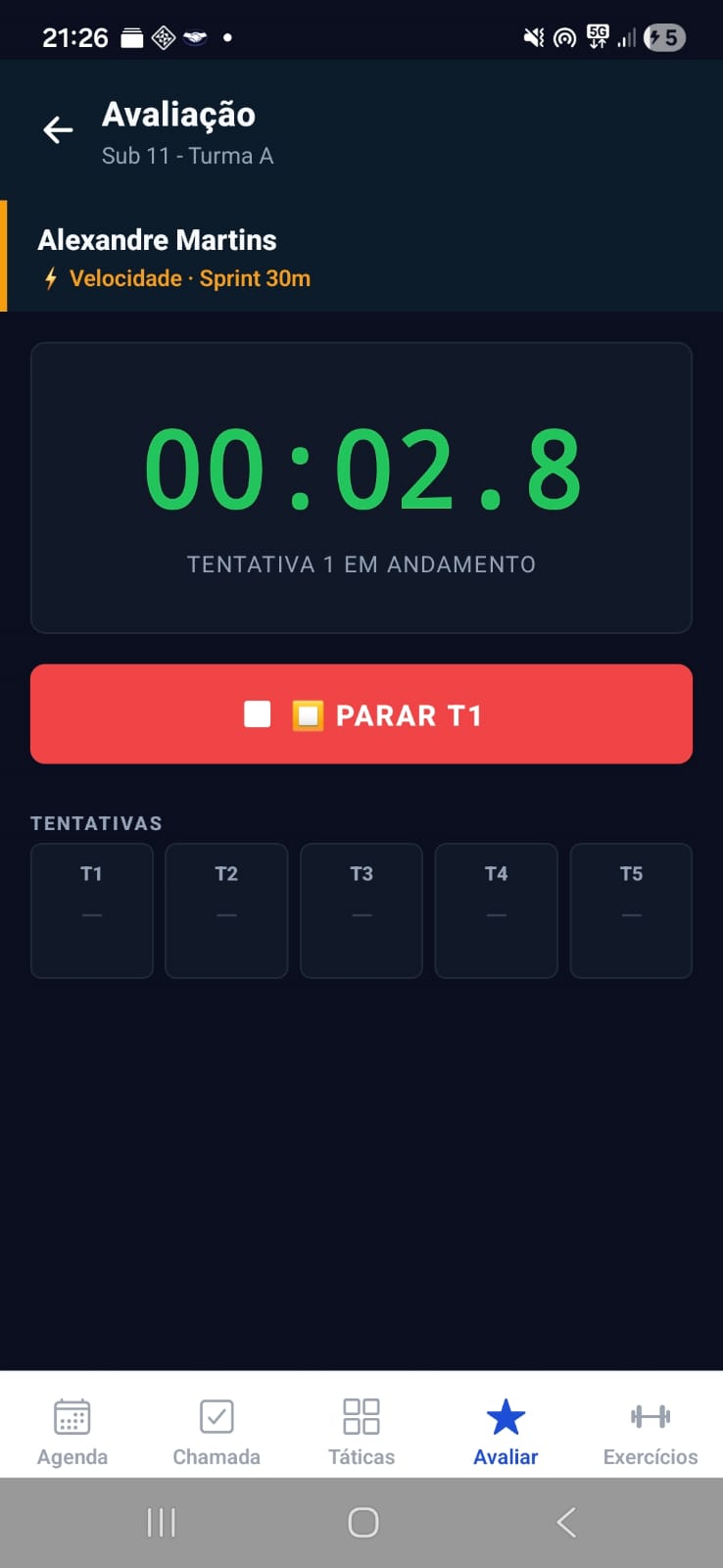 Cronômetro de avaliação